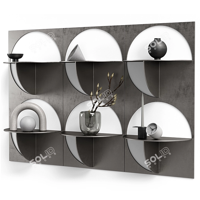 Versatile Modular Shelving System 3D model image 1