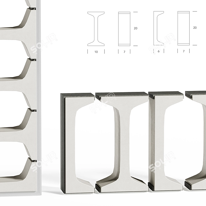 Modular Icon Partition Collection by WOW 3D model image 5