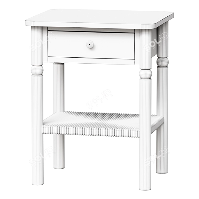 Pacôme Bedside Table White	Collection 3D model image 2