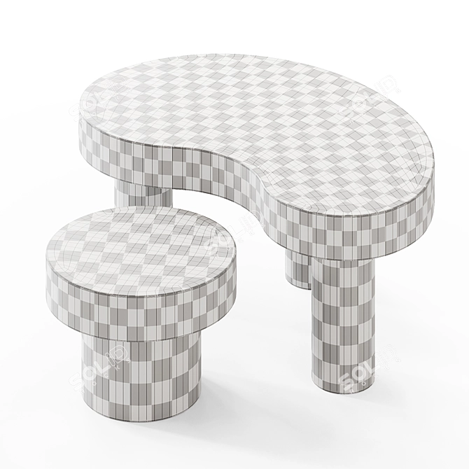 Oslo Root Coffee Table Set 3D model image 4