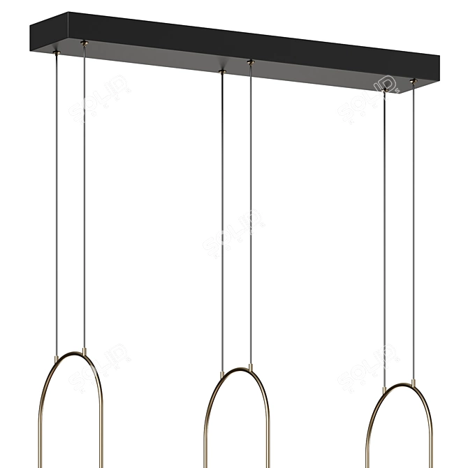Modern Linear LED Pendant by Elan 3D model image 3