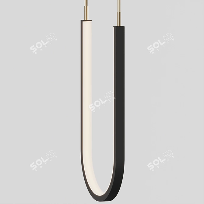Modern Linear LED Pendant by Elan 3D model image 4