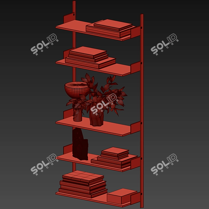 Modern New Works Wall Shelf 3D model image 6