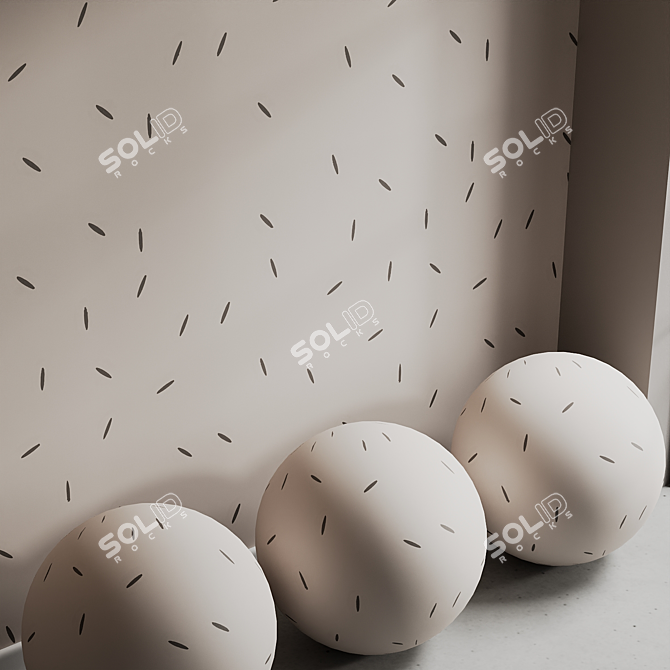 Custom Textured Kids Wallpaper Set 3D model image 7