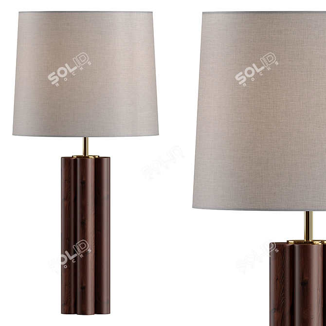 Elegant White Marble Table Lamp 3D model image 1