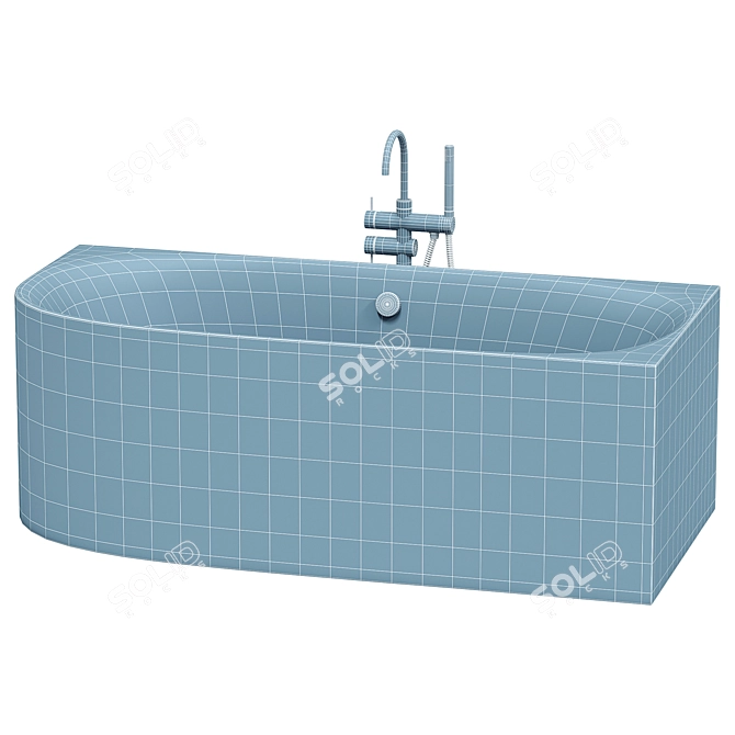 Modern Duravit Cape Cod Corner Bath 3D model image 3