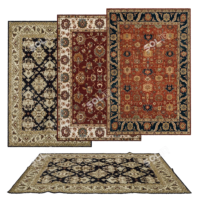 Variety Rug Set with Displacement Mats 3D model image 1