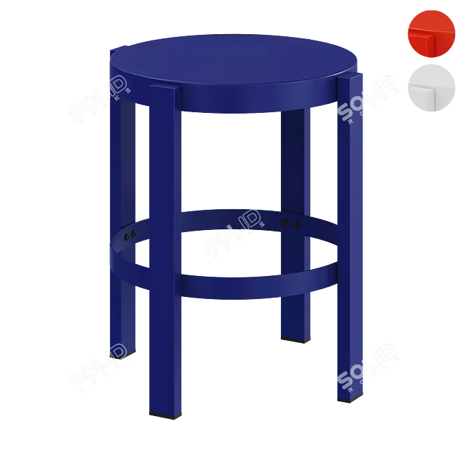 Modern Doon Stool by noo.ma 3D model image 1
