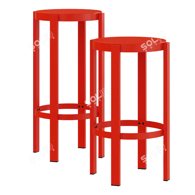 Elevate Space with Doon Stools 3D model image 2