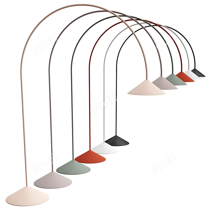 Sleek Indoor Outdoor Floor Lamp 3D model image 2