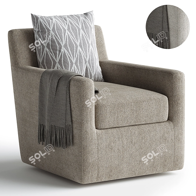 Swivel Glider Chair | Slipcovered Design 3D model image 1