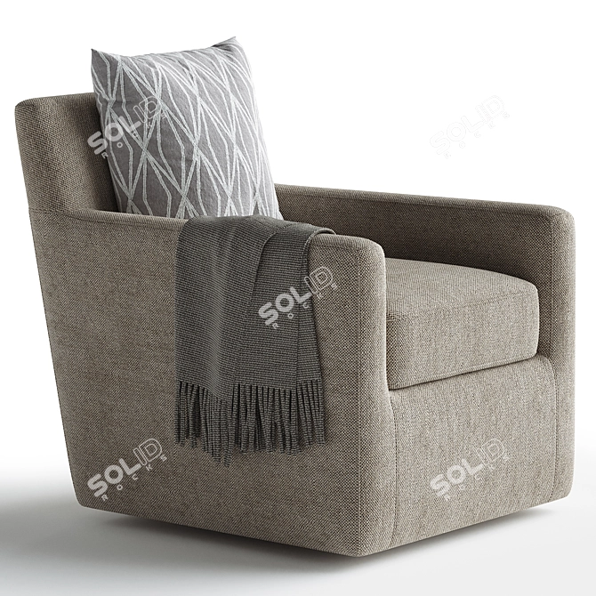 Swivel Glider Chair | Slipcovered Design 3D model image 3