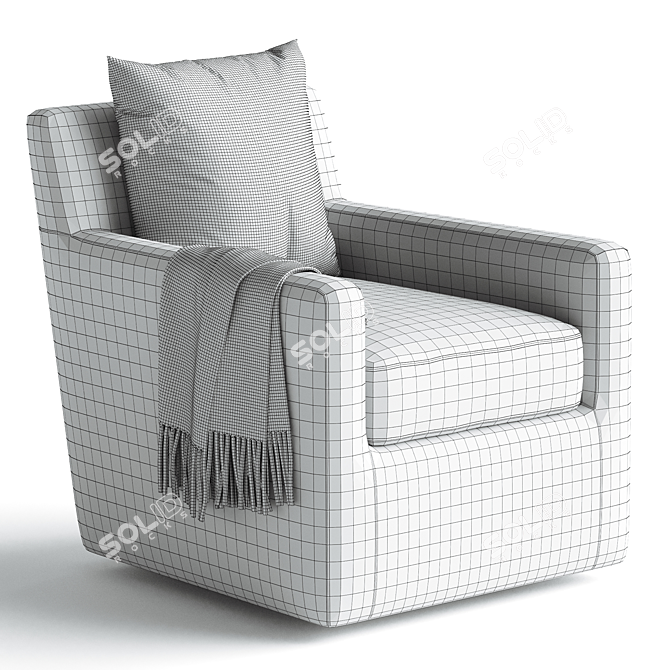 Swivel Glider Chair | Slipcovered Design 3D model image 4