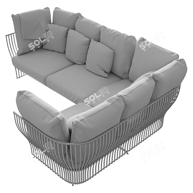 Venexia Outdoor Modular Furniture 3D model image 4