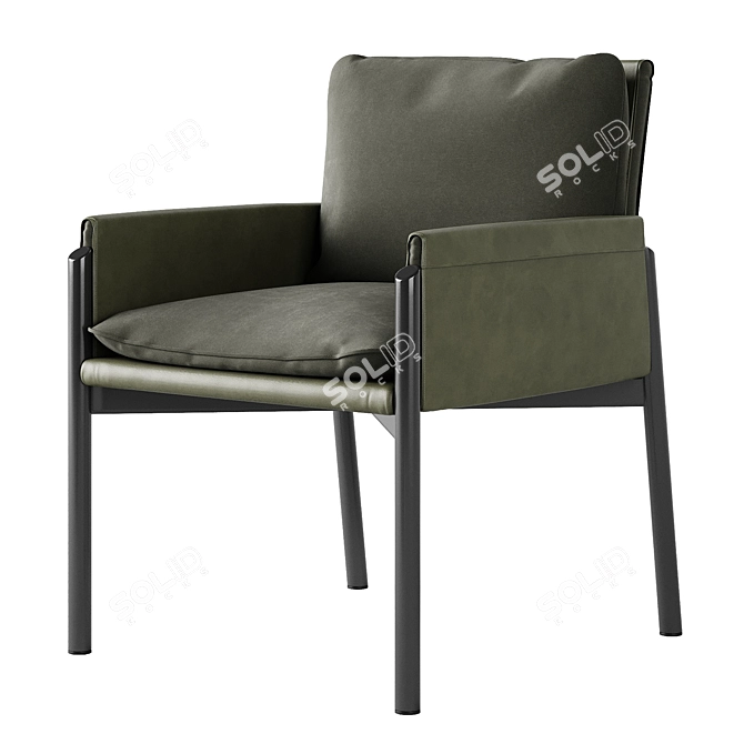 Turri Zenit Designer Armchair 3D model image 1