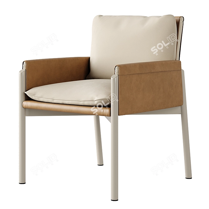 Turri Zenit Designer Armchair 3D model image 4