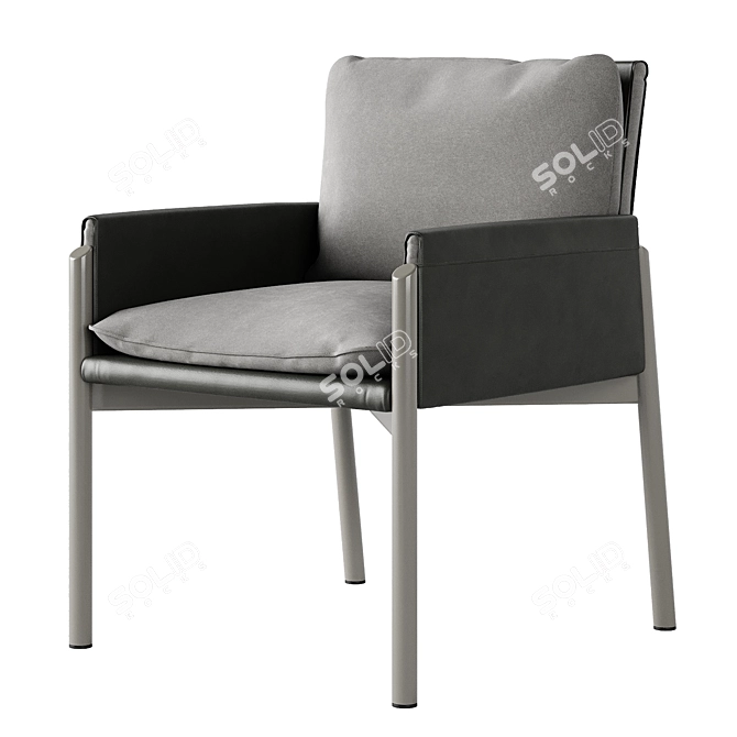 Turri Zenit Designer Armchair 3D model image 6