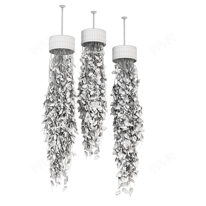 Metal Box Hanging Plant Set 3D model image 6