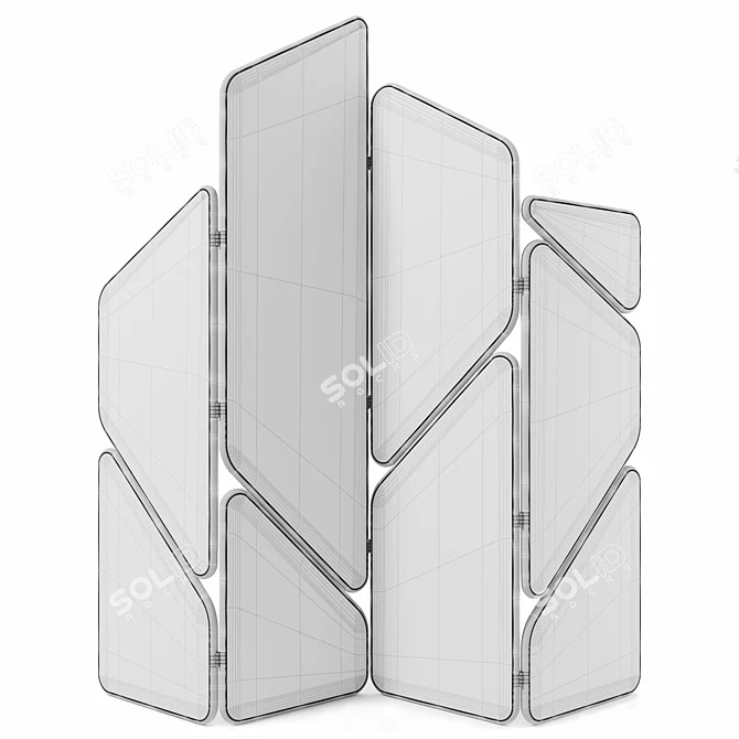 Aster Contrast Room Divider 3D model image 8