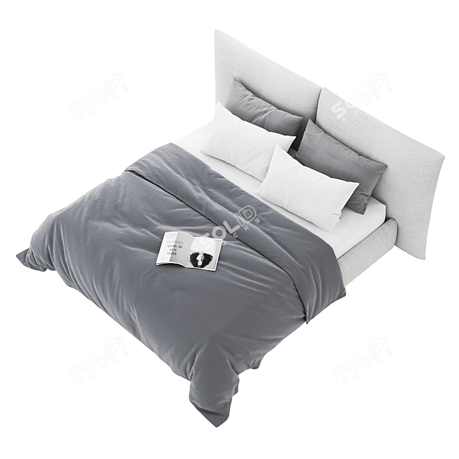 Celesta King Size Bed Frame 3D model image 2