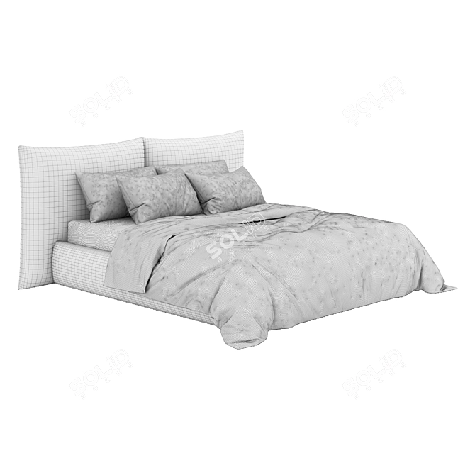 Celesta King Size Bed Frame 3D model image 8