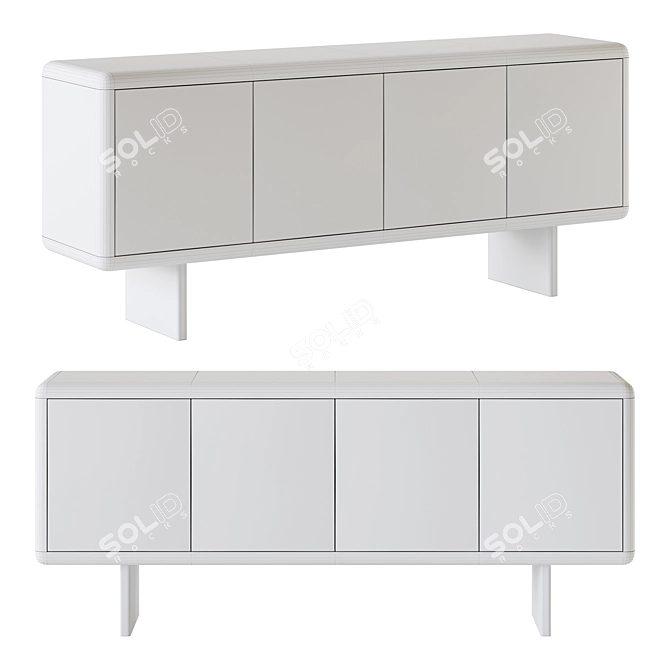 Exquisite SAHARA SIDEBOARD with Elegance 3D model image 2