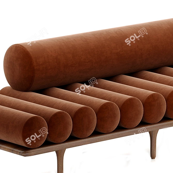 Modern Tacchini Five to Nine Bench 3D model image 2