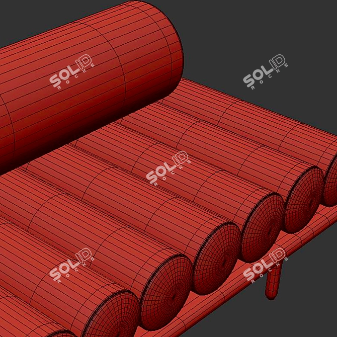Modern Tacchini Five to Nine Bench 3D model image 4