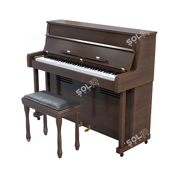 Elegant Columbia 2015 Piano Model 3D model image 3