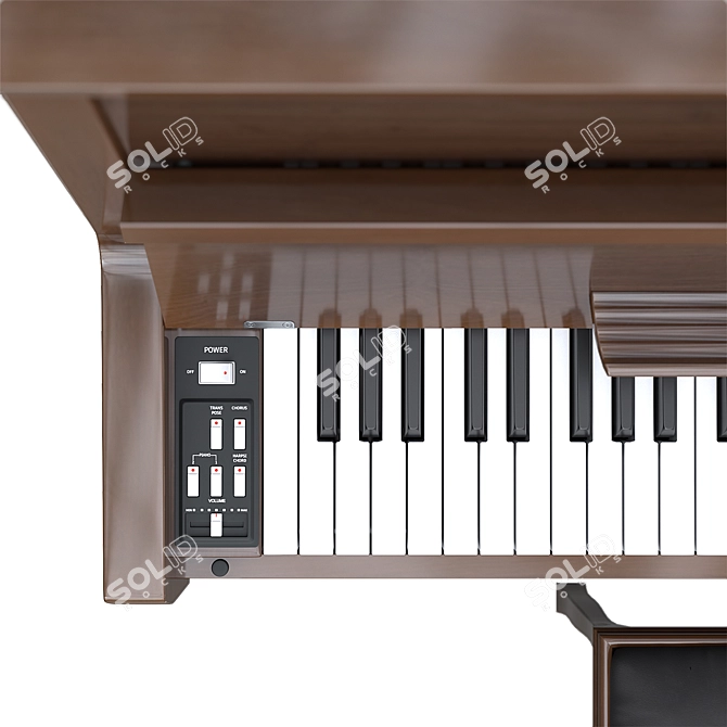 Elegant Columbia 2015 Piano Model 3D model image 4