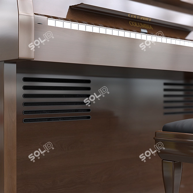 Elegant Columbia 2015 Piano Model 3D model image 6