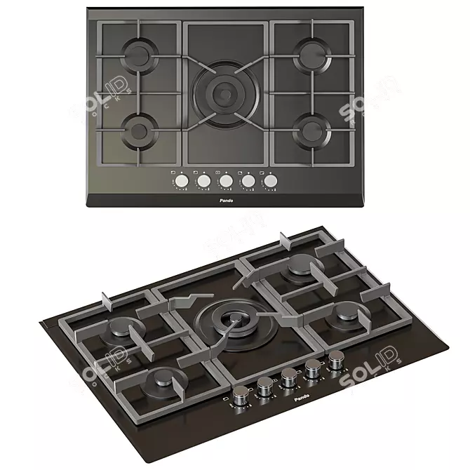 Pando Appliance Set: 4 Modern Models 3D model image 3