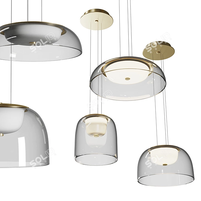 Modern Elegance Pendant Light 3D model image 3