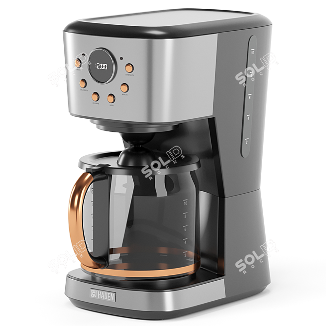 Modern 12-Cup Programmable Coffee Maker 3D model image 2