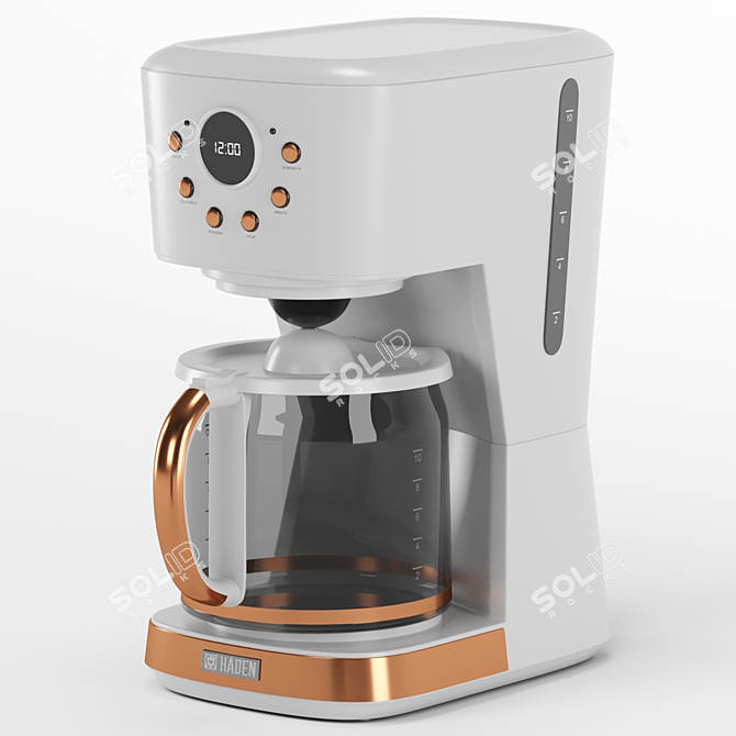 Modern 12-Cup Programmable Coffee Maker 3D model image 4