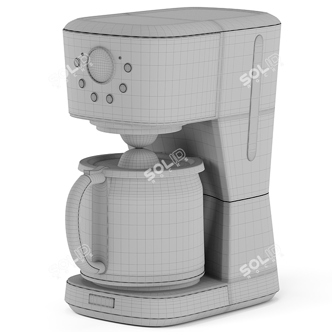 Modern 12-Cup Programmable Coffee Maker 3D model image 7