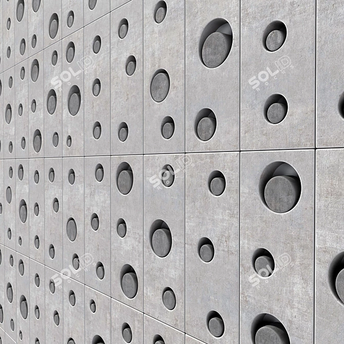 Geometric Tile Set with Textures 3D model image 2