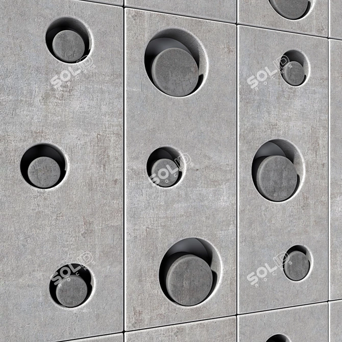 Geometric Tile Set with Textures 3D model image 4