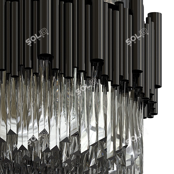 Elegant Vigo Crystal Chandelier Model 3D model image 2