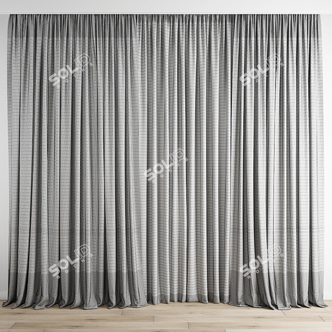 Poly Model Curtain Set 3D model image 3