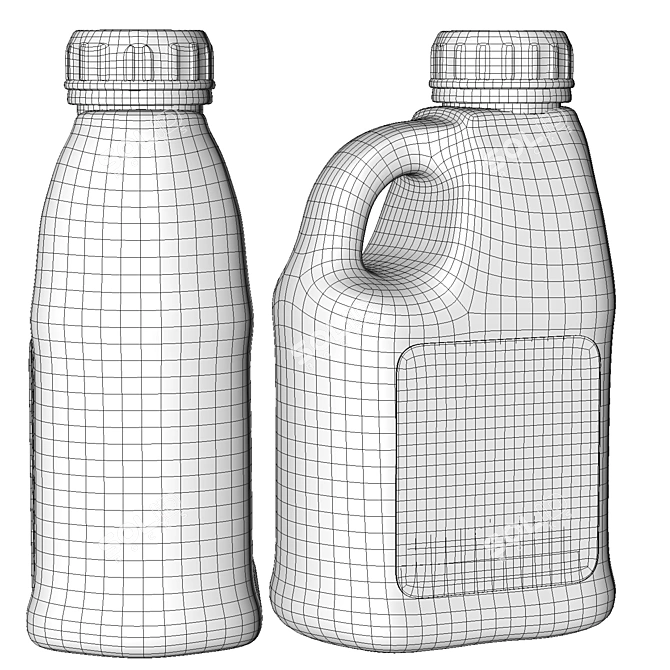 Tasty Fruit Juice Bottle 3D model image 2