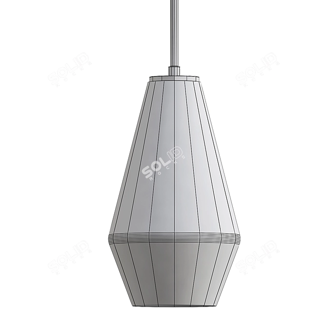 Modern Geometric Glass Pendant Light 3D model image 3