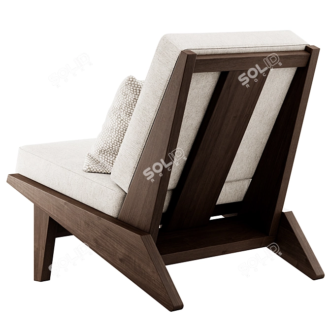 Sleek Modern Lounge Chair 105° 3D model image 5