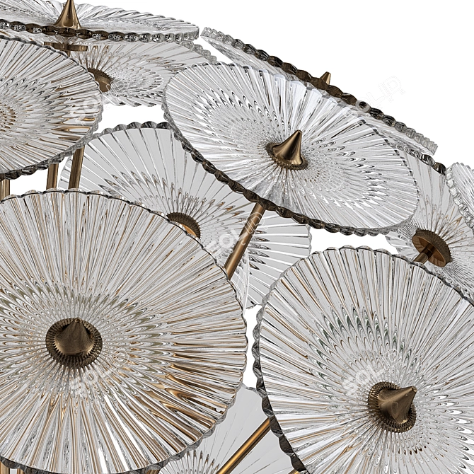 Brass Pendant Light Fixture 3D model image 2