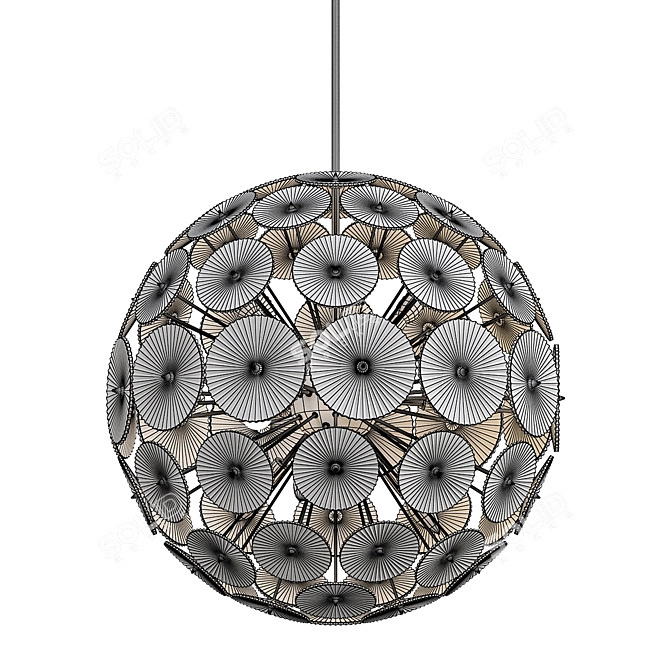 Brass Pendant Light Fixture 3D model image 3