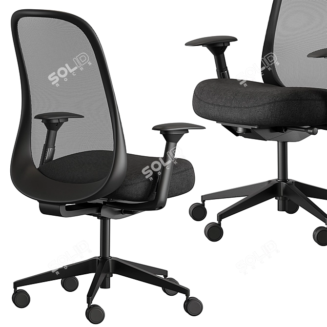 Ergonomic HermanMiller Lino Chair Set 3D model image 4