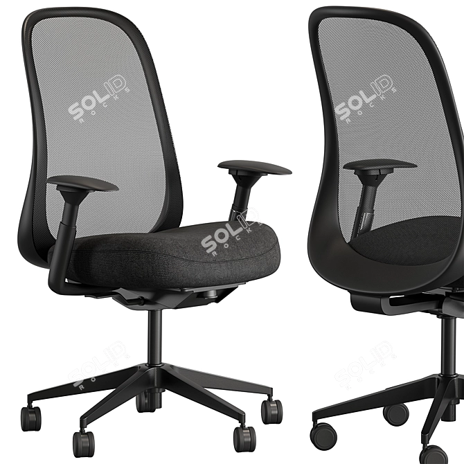 Ergonomic HermanMiller Lino Chair Set 3D model image 5