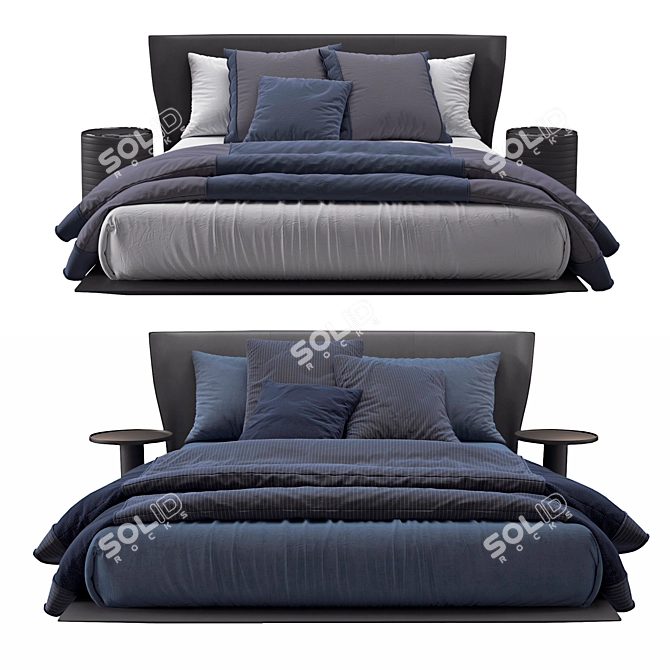 Stylish Alys Bed Set H910 3D model image 2