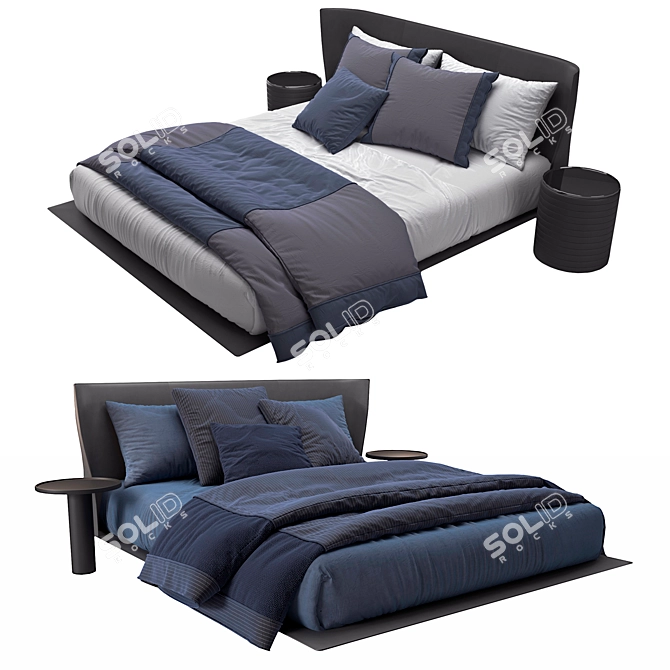 Stylish Alys Bed Set H910 3D model image 3