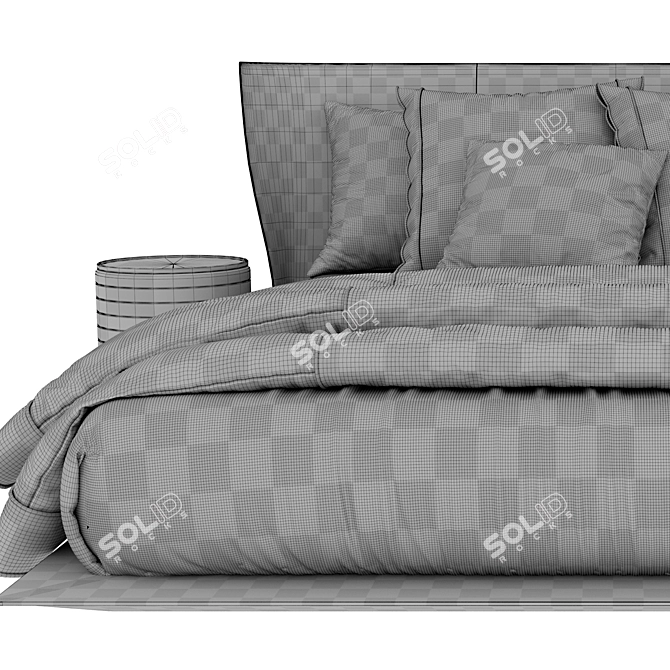 Stylish Alys Bed Set H910 3D model image 5